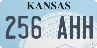 KS license plate 256AHH