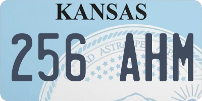 KS license plate 256AHM
