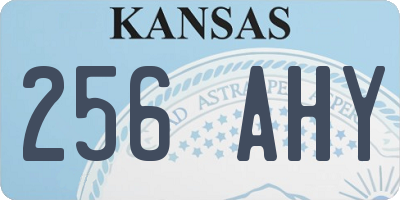 KS license plate 256AHY