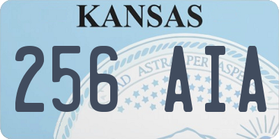 KS license plate 256AIA
