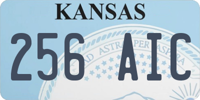 KS license plate 256AIC