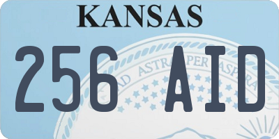 KS license plate 256AID