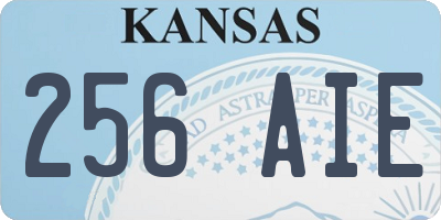 KS license plate 256AIE