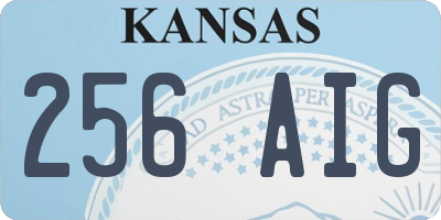 KS license plate 256AIG