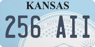 KS license plate 256AII
