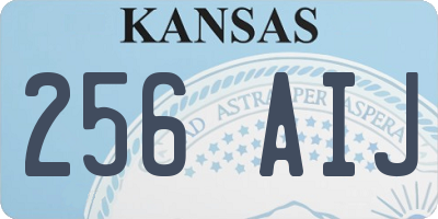 KS license plate 256AIJ