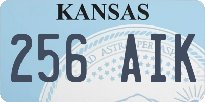 KS license plate 256AIK