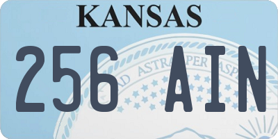 KS license plate 256AIN