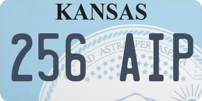 KS license plate 256AIP