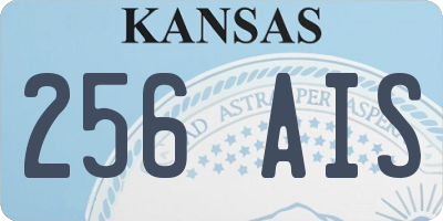 KS license plate 256AIS