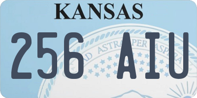 KS license plate 256AIU