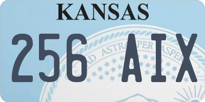 KS license plate 256AIX