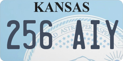 KS license plate 256AIY