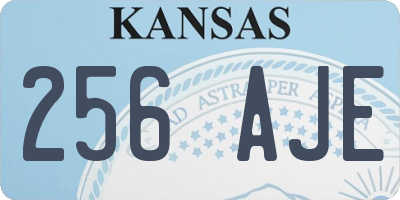KS license plate 256AJE