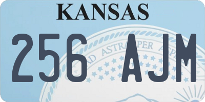 KS license plate 256AJM