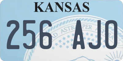KS license plate 256AJO