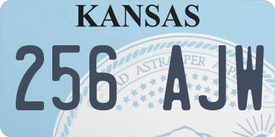 KS license plate 256AJW