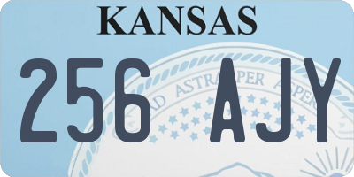 KS license plate 256AJY