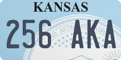 KS license plate 256AKA