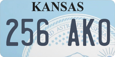 KS license plate 256AKO