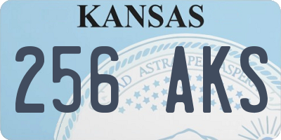 KS license plate 256AKS