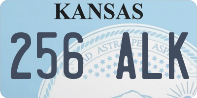 KS license plate 256ALK