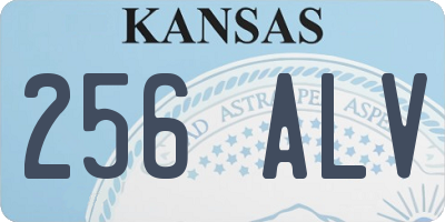 KS license plate 256ALV