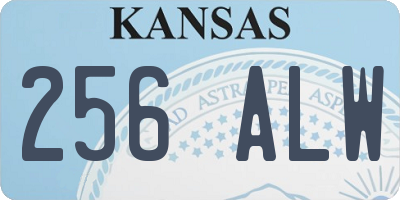 KS license plate 256ALW