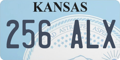 KS license plate 256ALX