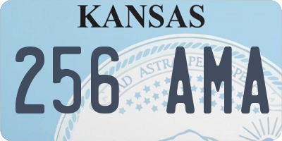 KS license plate 256AMA