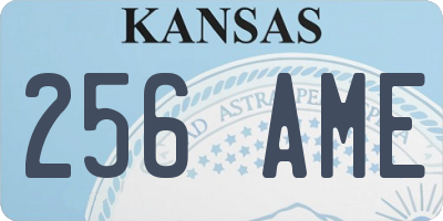KS license plate 256AME