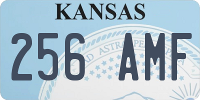 KS license plate 256AMF