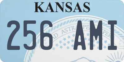 KS license plate 256AMI
