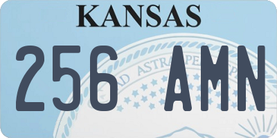 KS license plate 256AMN