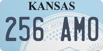 KS license plate 256AMO