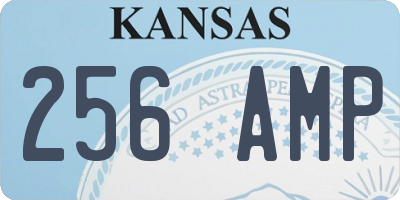 KS license plate 256AMP