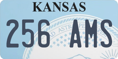 KS license plate 256AMS