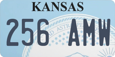 KS license plate 256AMW