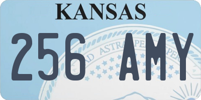 KS license plate 256AMY