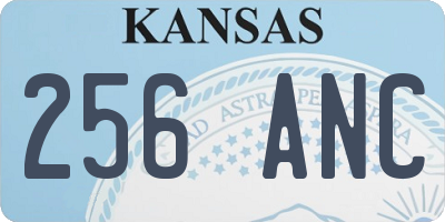 KS license plate 256ANC
