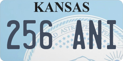 KS license plate 256ANI