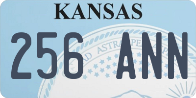 KS license plate 256ANN