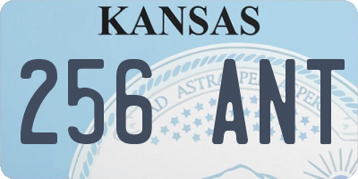 KS license plate 256ANT
