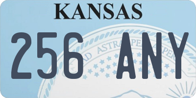 KS license plate 256ANY