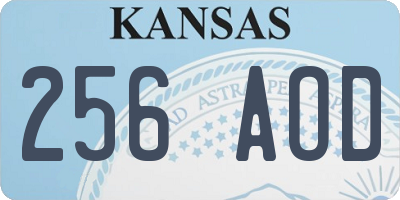 KS license plate 256AOD