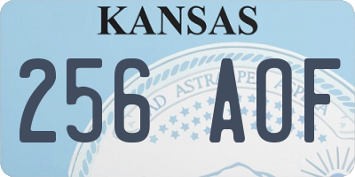 KS license plate 256AOF