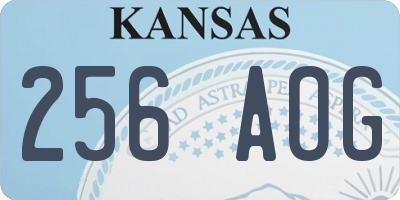 KS license plate 256AOG