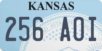 KS license plate 256AOI
