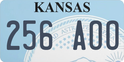 KS license plate 256AOO