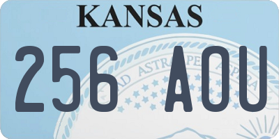 KS license plate 256AOU
